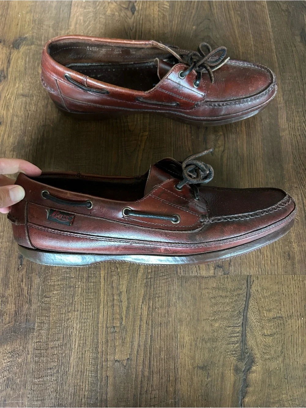 Vintage Bass Leather Boat Shoes
